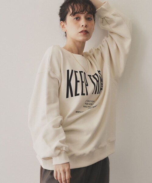 VIRAL.(バイラル)の「【ECLAT METTRE.】KEEP TRACK 裏毛プルオーバー(スウェット・レディース・ライトブルー/チャコールグレー/オフホワイト・00)」の1枚目の写真