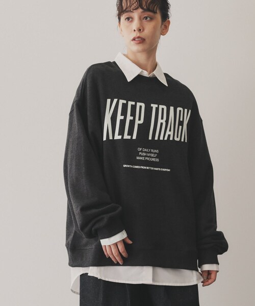 VIRAL.(バイラル)の「【ECLAT METTRE.】KEEP TRACK 裏毛プルオーバー(スウェット・レディース・ライトブルー/チャコールグレー/オフホワイト・00)」の2枚目の写真