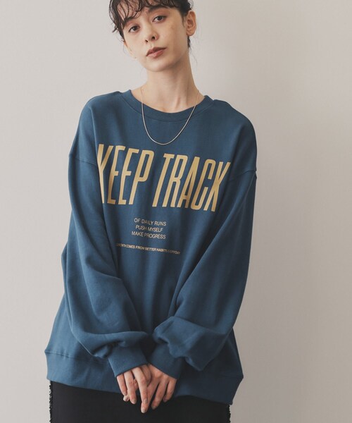 VIRAL.(バイラル)の「【ECLAT METTRE.】KEEP TRACK 裏毛プルオーバー(スウェット・レディース・ライトブルー/チャコールグレー/オフホワイト・00)」の3枚目の写真