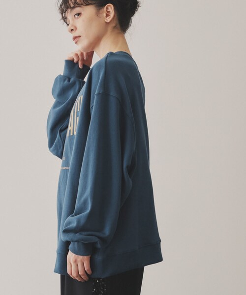 VIRAL.(バイラル)の「【ECLAT METTRE.】KEEP TRACK 裏毛プルオーバー(スウェット・レディース・ライトブルー/チャコールグレー/オフホワイト・00)」の5枚目の写真