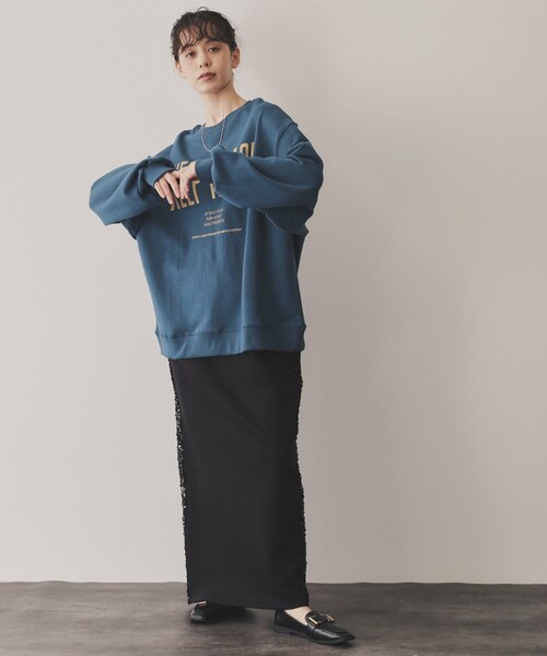 VIRAL.(バイラル)の「【ECLAT METTRE.】KEEP TRACK 裏毛プルオーバー(スウェット・レディース・ライトブルー/チャコールグレー/オフホワイト・00)」の21枚目の写真