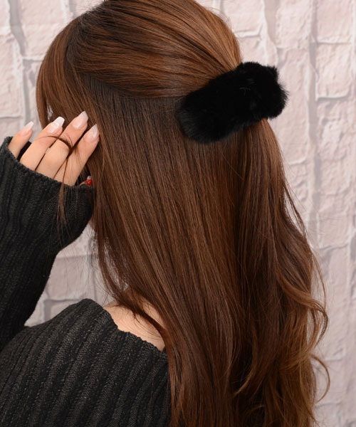 セール】【float】もこもこ フェイクファー くちばしヘアクリップ