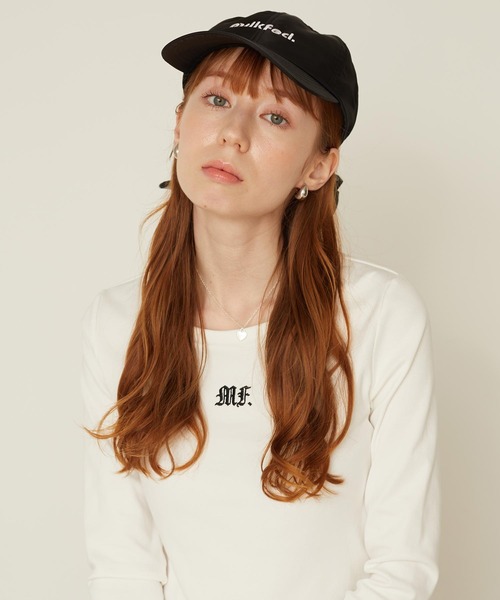 MILKFED.（ミルクフェド）の「BACK RIBBON CAP（キャップ・レディース・グレー/ブラック/ライトピンク・ONE SIZE）」の5枚目の写真