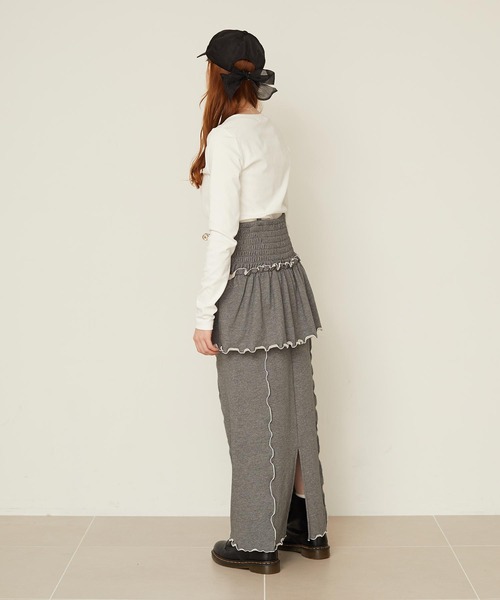 MILKFED.（ミルクフェド）の「BACK RIBBON CAP（キャップ・レディース・グレー/ブラック/ライトピンク・ONE SIZE）」の8枚目の写真