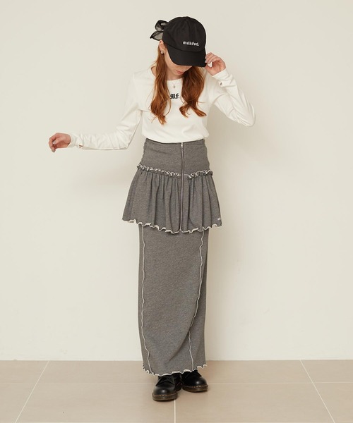 MILKFED.（ミルクフェド）の「BACK RIBBON CAP（キャップ・レディース・グレー/ブラック/ライトピンク・ONE SIZE）」の9枚目の写真