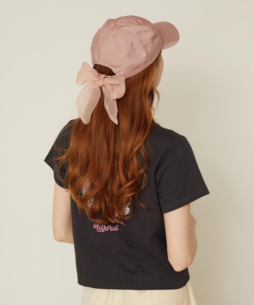 MILKFED.（ミルクフェド）の「BACK RIBBON CAP（キャップ・レディース・グレー/ブラック/ライトピンク・ONE SIZE）」の13枚目の写真