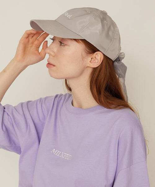 MILKFED.（ミルクフェド）の「BACK RIBBON CAP（キャップ・レディース・グレー/ブラック/ライトピンク・ONE SIZE）」の22枚目の写真