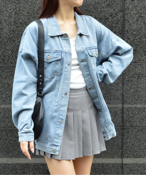 &soiree(アンドソワレ)の「【&soiree】オーバーサイズデニムジャケット(CP)(デニムジャケット・レディース・ブルー・FREE)」の6枚目の写真