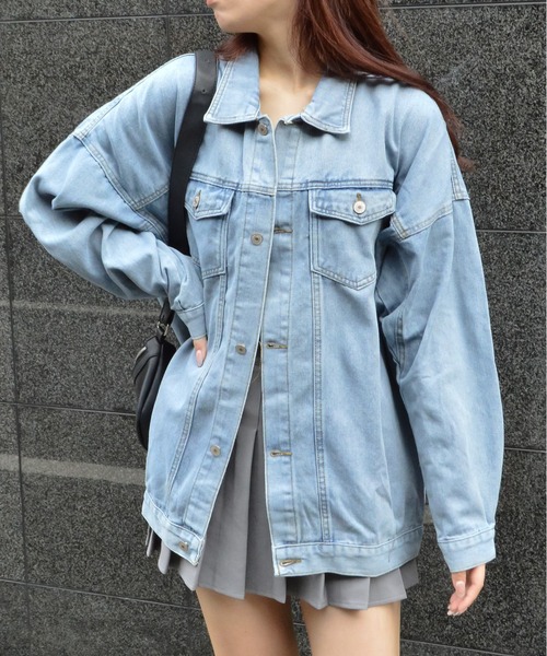 &soiree(アンドソワレ)の「【&soiree】オーバーサイズデニムジャケット(CP)(デニムジャケット・レディース・ブルー・FREE)」の7枚目の写真