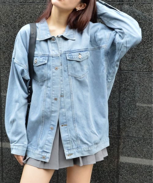 &soiree(アンドソワレ)の「【&soiree】オーバーサイズデニムジャケット(CP)(デニムジャケット・レディース・ブルー・FREE)」の8枚目の写真