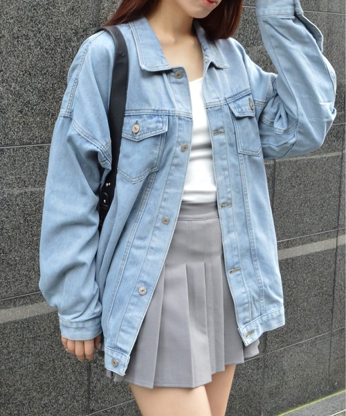 &soiree(アンドソワレ)の「【&soiree】オーバーサイズデニムジャケット(CP)(デニムジャケット・レディース・ブルー・FREE)」の10枚目の写真