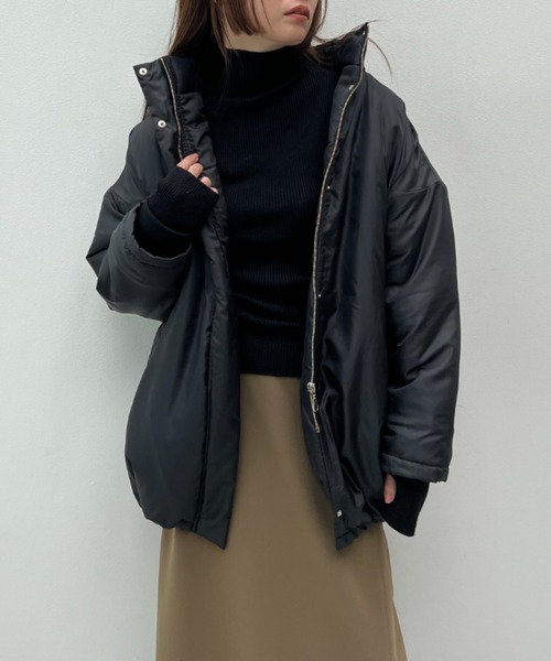 y/m(イム)の「中綿スタンドカラーコート(ブルゾン・レディース・ブラック/アイボリー・FREE)」の20枚目の写真