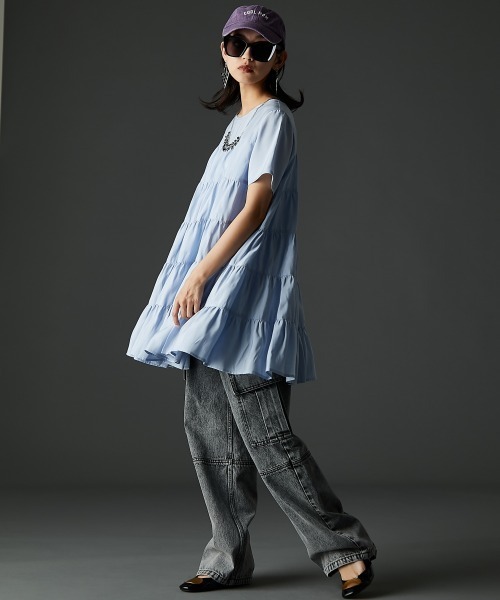 GEVS.(ジェイヴィス)の「綿100%アウトポケットデニムパンツ<大きいサイズ有>GEVS.(デニムパンツ・レディース・グレー系/ブルー系・84/88/73/76/80/92/96/98/106/114/122)」の6枚目の写真