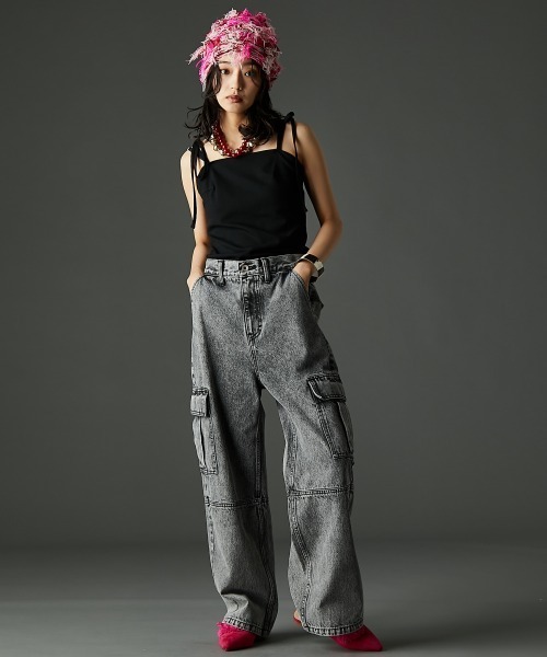 GEVS.(ジェイヴィス)の「綿100%アウトポケットデニムパンツ<大きいサイズ有>GEVS.(デニムパンツ・レディース・グレー系/ブルー系・84/88/73/76/80/92/96/98/106/114/122)」の8枚目の写真