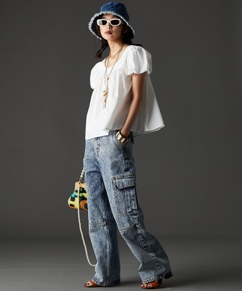 GEVS.(ジェイヴィス)の「綿100%アウトポケットデニムパンツ<大きいサイズ有>GEVS.(デニムパンツ・レディース・グレー系/ブルー系・84/88/73/76/80/92/96/98/106/114/122)」の12枚目の写真