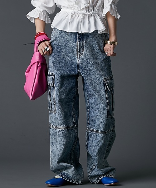 GEVS.(ジェイヴィス)の「綿100%アウトポケットデニムパンツ<大きいサイズ有>GEVS.(デニムパンツ・レディース・グレー系/ブルー系・84/88/73/76/80/92/96/98/106/114/122)」の14枚目の写真