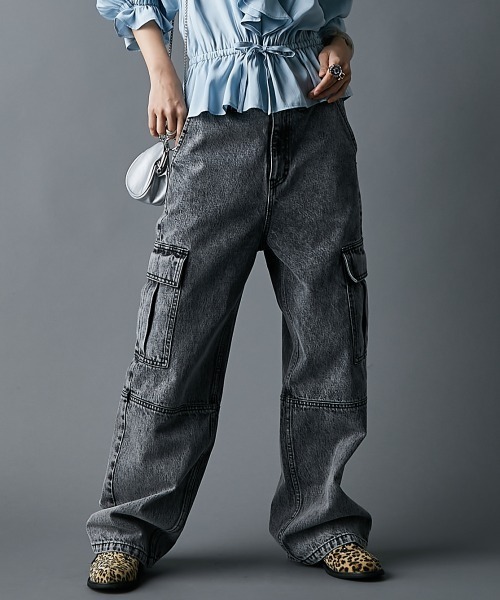 GEVS.(ジェイヴィス)の「綿100%アウトポケットデニムパンツ<大きいサイズ有>GEVS.(デニムパンツ・レディース・グレー系/ブルー系・84/88/73/76/80/92/96/98/106/114/122)」の16枚目の写真