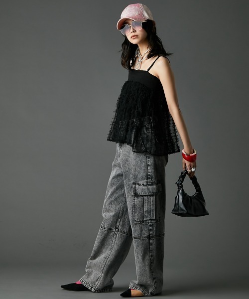 GEVS.(ジェイヴィス)の「綿100%アウトポケットデニムパンツ<大きいサイズ有>GEVS.(デニムパンツ・レディース・グレー系/ブルー系・84/88/73/76/80/92/96/98/106/114/122)」の5枚目の写真