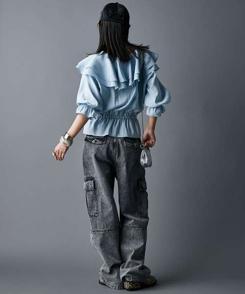 GEVS.(ジェイヴィス)の「綿100%アウトポケットデニムパンツ<大きいサイズ有>GEVS.(デニムパンツ・レディース・グレー系/ブルー系・84/88/73/76/80/92/96/98/106/114/122)」の20枚目の写真