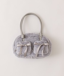 OLIVE des OLIVE | リボンポケット付きファーボストン(ショルダーバッグ)