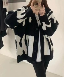 CREARE -LINO- | 〈ユニセックス商品〉ビックシルエット ニュアンスニットカーディガン(カーディガン/ボレロ)