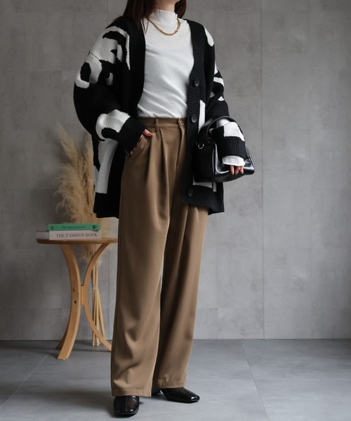 CREARE -LINO-（クレアーレリノ）の「〈ユニセックス商品〉ビックシルエット ニュアンスニットカーディガン（カーディガン/ボレロ・メンズ・グレー/ブラック・FREE）」の10枚目の写真