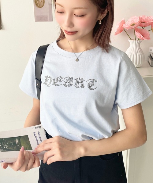 セール】ラインストーンロゴ半袖Tシャツ（Tシャツ/カットソー