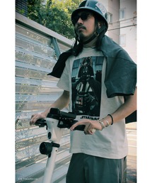 『スター・ウォーズ/STARWARS』"""Darth Vader"" T-Shirt" 半袖プリントTシャツ ビックシルエット ピグメント加工 ヴィンテージライク