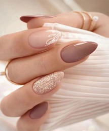 Doux Belle（ドゥーベル）の「簡単にネイルチップ ハンドネイルチップ ヌードカラー（ネイルシール/ネイルチップ）」