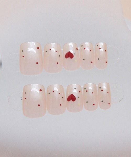 セール】簡単にネイルチップ ハンドネイルチップ ヌードカラー（ネイル