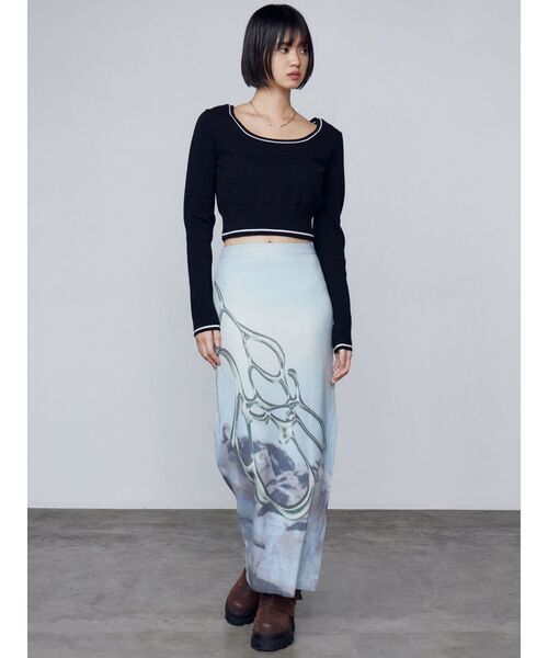 EMODA（エモダ）の「ラウンドロゴコンパクトニット（ニット/セーター・レディース・ホワイト/レッド/ブラック/グレー・FREE）」の16枚目の写真