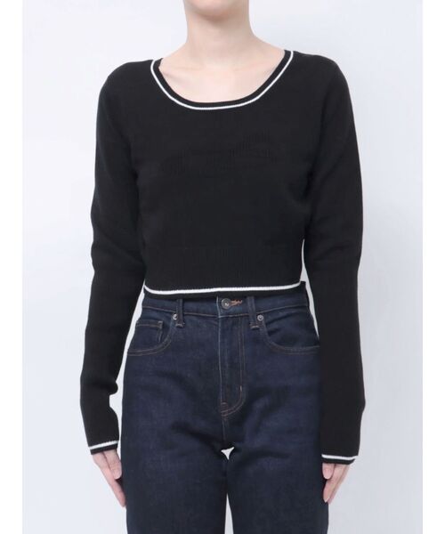 EMODA（エモダ）の「ラウンドロゴコンパクトニット（ニット/セーター・レディース・ホワイト/レッド/ブラック/グレー・FREE）」の22枚目の写真