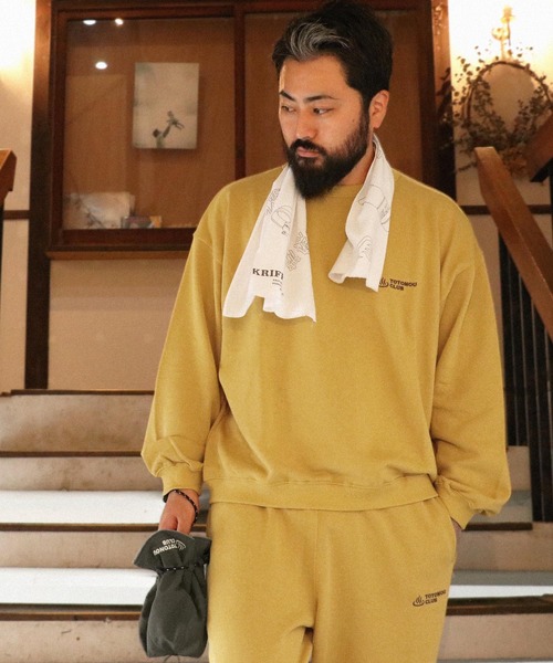 KRIFF MAYER（クリフメイヤー）の「TOTONOU CLUBサウナセット（ルームウェア/パジャマ・メンズ・オートミール/ブラック/グレー/カーキ/イエロー・X-LARGE/LARGE/MEDIUM/SMALL）」の5枚目の写真