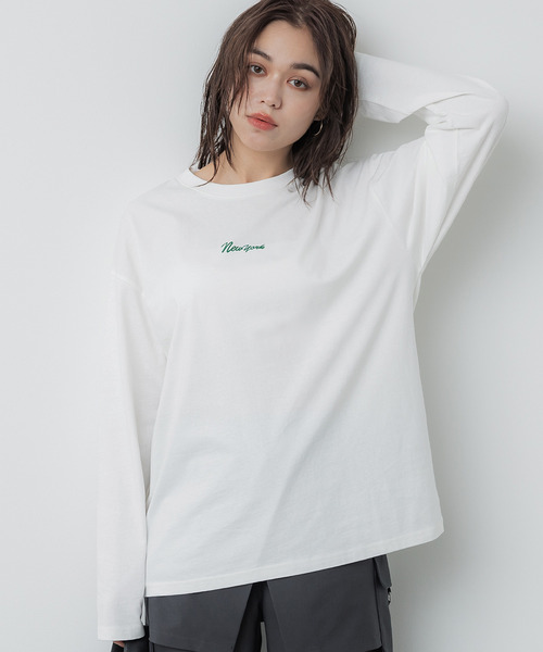 coca（coca）（コカ）の「【WEB限定セール】ワンポイントロゴプリントTシャツ（Tシャツ/カットソー・メンズ・ライトベージュ/アイボリー/ブラック/チャコール・M/XL/L）」の2枚目の写真
