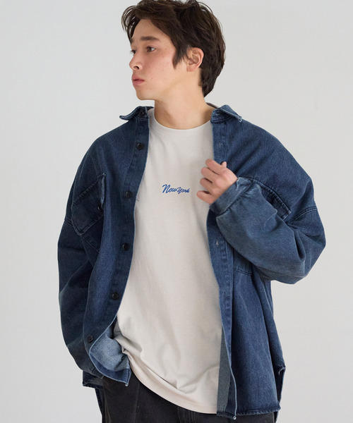 coca（coca）（コカ）の「【WEB限定セール】ワンポイントロゴプリントTシャツ（Tシャツ/カットソー・メンズ・ライトベージュ/アイボリー/ブラック/チャコール・M/XL/L）」の21枚目の写真