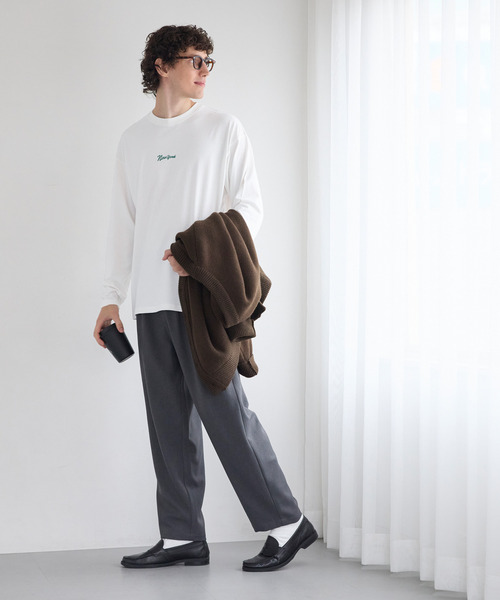 coca（coca）（コカ）の「【WEB限定セール】ワンポイントロゴプリントTシャツ（Tシャツ/カットソー・メンズ・ライトベージュ/アイボリー/ブラック/チャコール・M/XL/L）」の10枚目の写真