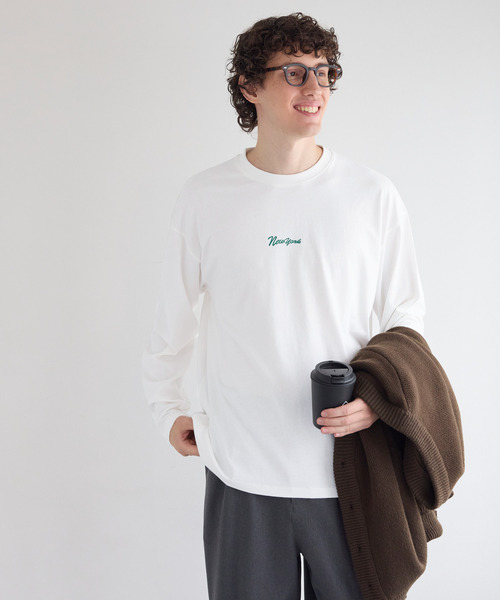 coca（coca）（コカ）の「【WEB限定セール】ワンポイントロゴプリントTシャツ（Tシャツ/カットソー・メンズ・ライトベージュ/アイボリー/ブラック/チャコール・M/XL/L）」の11枚目の写真