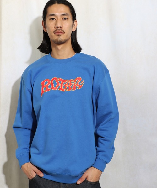 ROTAR(ローター)の「Fire LOGO SWEAT(スウェット・メンズ・ブラック/アッシュグレー/ロイヤルブルー/グリーン系その他・SMALL/MEDIUM/LARGE/X-LARGE)」の4枚目の写真