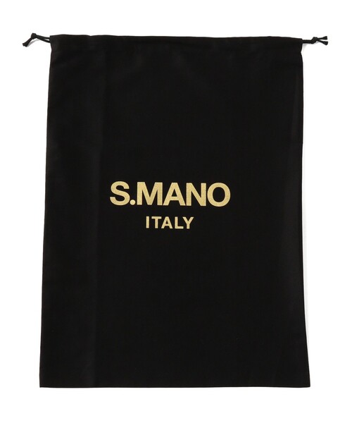 BEAMS F（ビームスエフ）の「S.MANO / レザー ドローストリング バッグ（トートバッグ・メンズ・ブラック・ONE SIZE）」の7枚目の写真