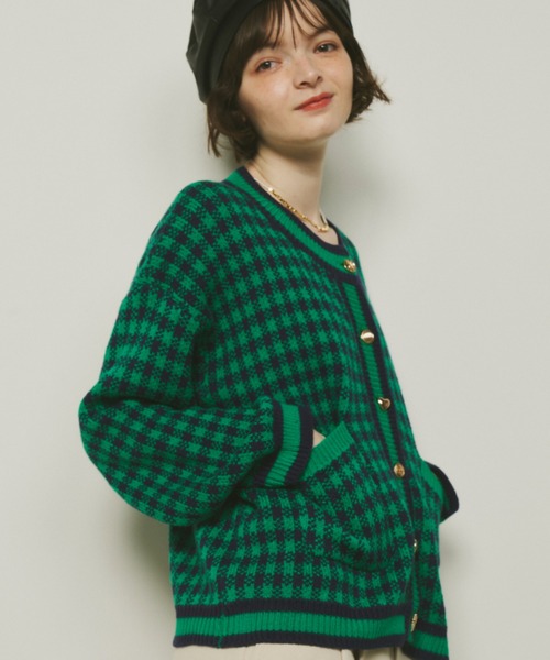 Unitage（ユニテージ）の「ギンガムチェックカーディガン（カーディガン/ボレロ・レディース・イエロー/グリーン/ピンク・FREE）」の22枚目の写真