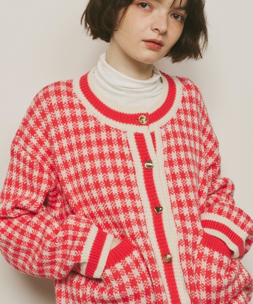 Unitage（ユニテージ）の「ギンガムチェックカーディガン（カーディガン/ボレロ・レディース・イエロー/グリーン/ピンク・FREE）」の13枚目の写真