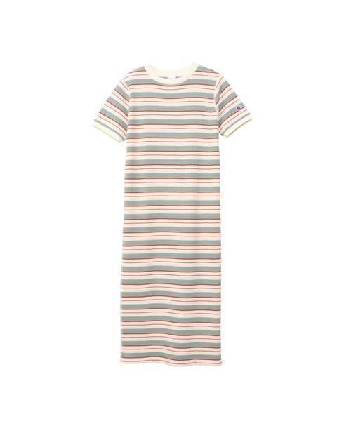 Champion(チャンピオン)の「【Champion/チャンピオン】レディース ボーダーワンピースドレス(ワンピース・レディース・ナチュラル/ブルー系その他2/グリーン系その他3・MEDIUM/LARGE)」の2枚目の写真