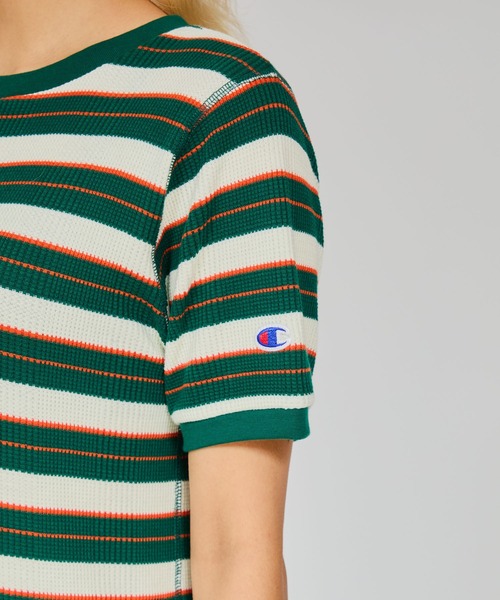 Champion(チャンピオン)の「【Champion/チャンピオン】レディース ボーダーワンピースドレス(ワンピース・レディース・ナチュラル/ブルー系その他2/グリーン系その他3・MEDIUM/LARGE)」の8枚目の写真