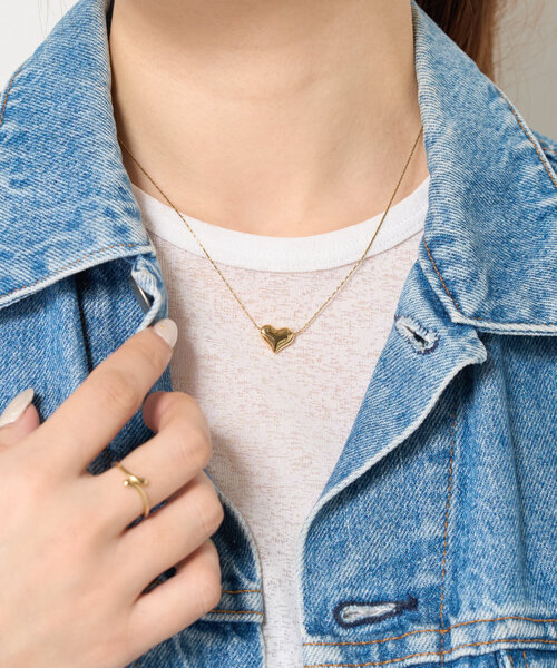 BIRTHDAY BAR（バースデイバー）の「mini heart necklace　ミニハートネックレス（ネックレス・レディース・ゴールド・0）」の2枚目の写真