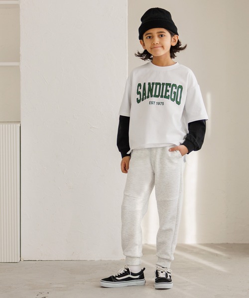 coca(coca)(コカ)の「キッズ ソフトスウェット前切替ジョガーパンツ(スウェットパンツ・キッズ・ブラック/ライトグレー/ネイビー/カーキ・140/130/150/120)」の5枚目の写真