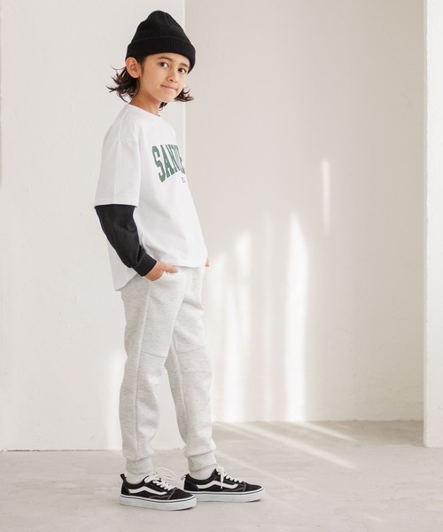 coca(coca)(コカ)の「キッズ ソフトスウェット前切替ジョガーパンツ(スウェットパンツ・キッズ・ブラック/ライトグレー/ネイビー/カーキ・140/130/150/120)」の9枚目の写真