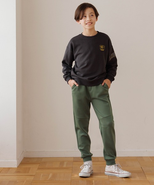 coca(coca)(コカ)の「キッズ ソフトスウェット前切替ジョガーパンツ(スウェットパンツ・キッズ・ブラック/ライトグレー/ネイビー/カーキ・140/130/150/120)」の10枚目の写真