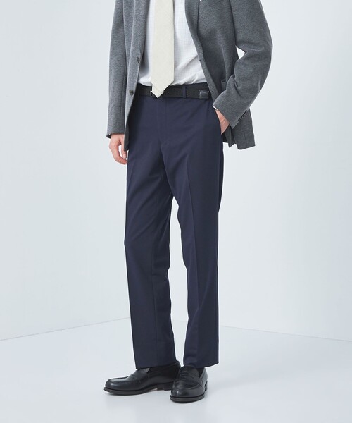 green label relaxing（グリーンレーベルリラクシング）の「エブリット TRPU ジャージ 5ポケット スラックス -ストレッチ・防シワ-（スラックス・メンズ・ネイビー/ブラック・L/S/M/XL）」の2枚目の写真