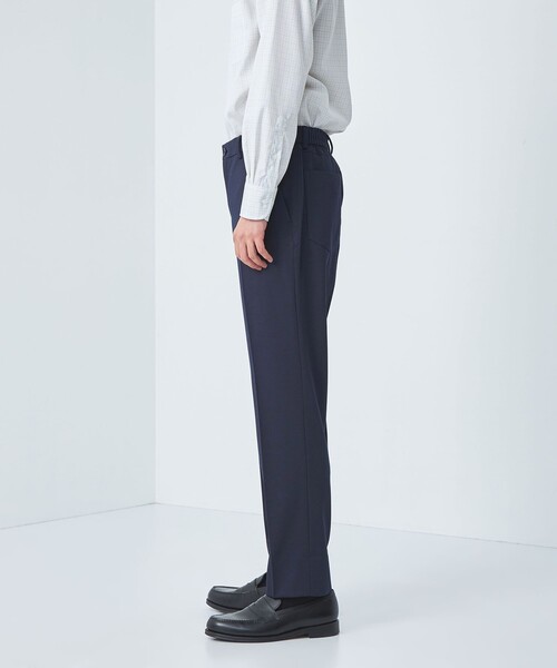 green label relaxing（グリーンレーベルリラクシング）の「エブリット TRPU ジャージ 5ポケット スラックス -ストレッチ・防シワ-（スラックス・メンズ・ネイビー/ブラック・L/S/M/XL）」の6枚目の写真