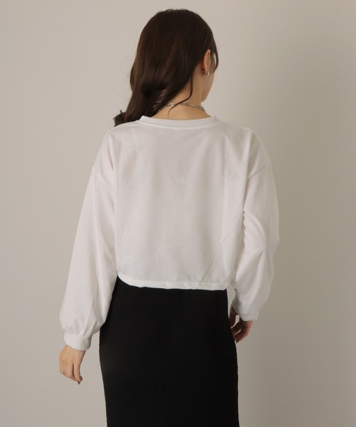 LAULEN(ローレン)の「twist short pullover /ツイスト ショート プルオーバー(スウェット・レディース・ホワイト/グレー/ブラック・FREE)」の6枚目の写真